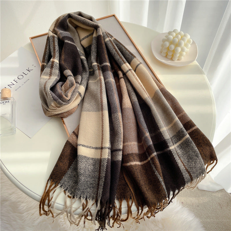 Luxora Lane™ Cozy Checked Winter Scarf