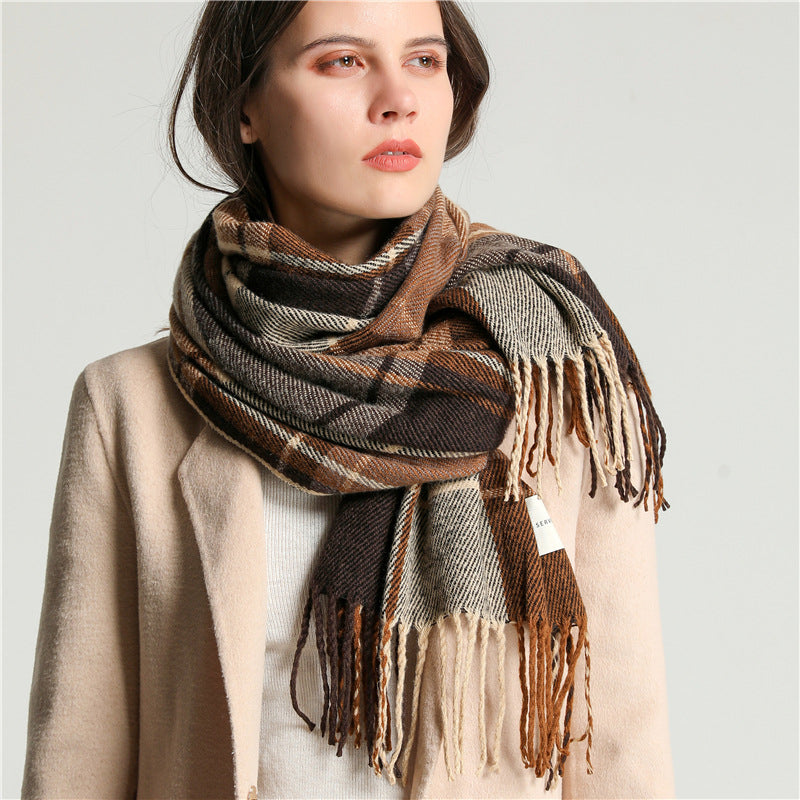 Luxora Lane™ Cozy Checked Winter Scarf