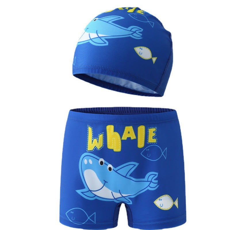 Luxora Lane boys' swim trunks & matching cap set - quick-dry kids swimwear, photo 4