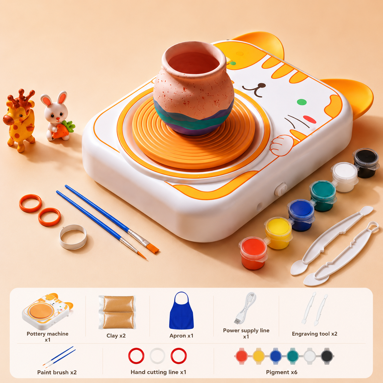 Creative Pottery Wheel Kit for Kids | DIY Art & Craft Set