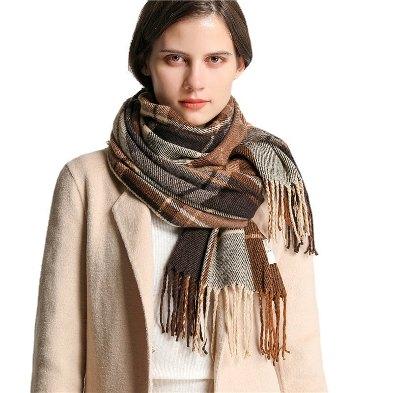 Luxora Lane™ Cozy Checked Winter Scarf