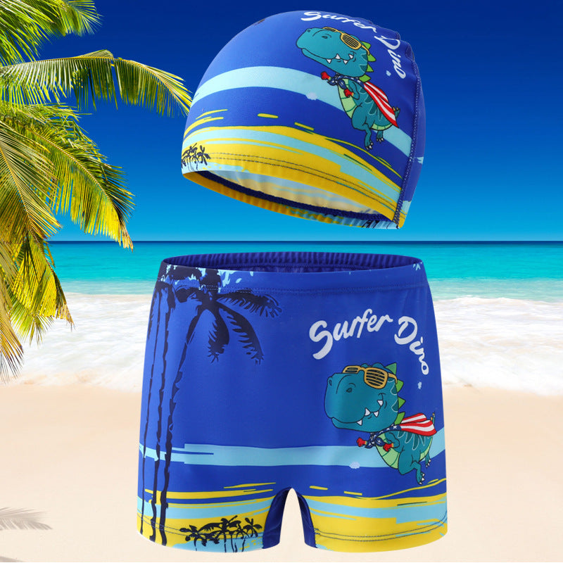 Luxora Lane boys' swim trunks & matching cap set - quick-dry kids swimwear, photo 7