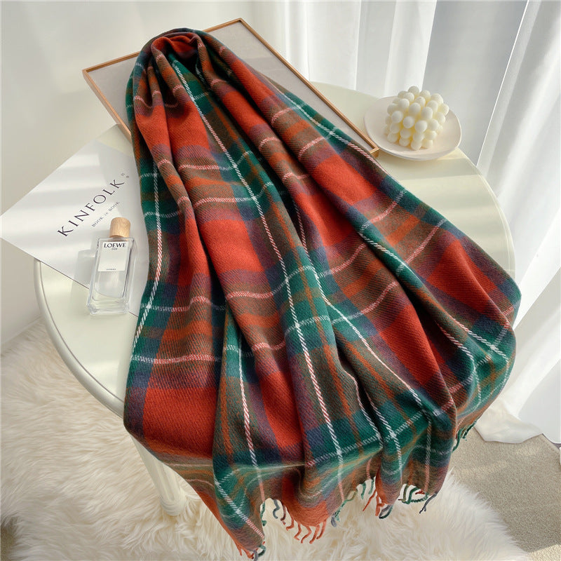 Luxora Lane™ Cozy Checked Winter Scarf