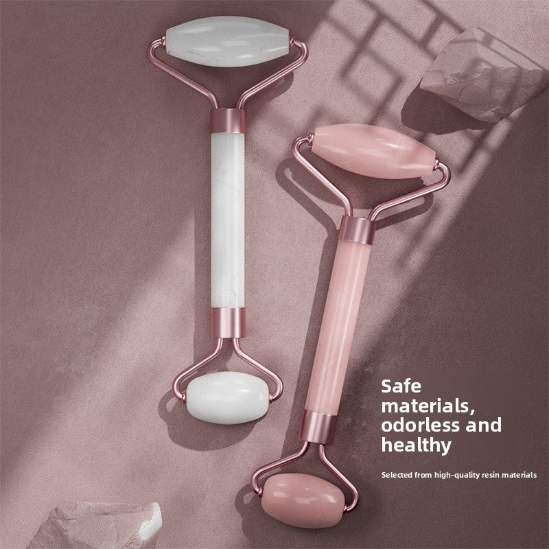 Luxora Lane™ Rose Quartz Facial Sculpting Roller Massager Set