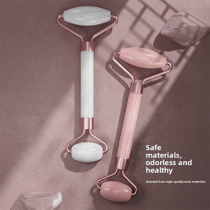 Luxora Lane™ Rose Quartz Facial Sculpting Roller Massager Set
