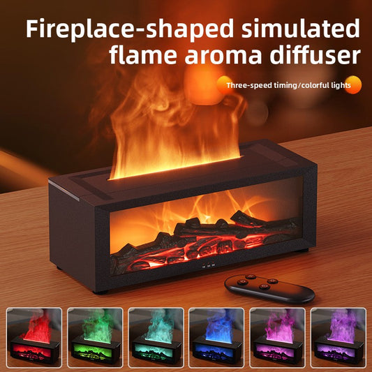 Luxora Lane™ Vintage Flame Aromatherapy Humidifier - Colorful Ambient Fireplace