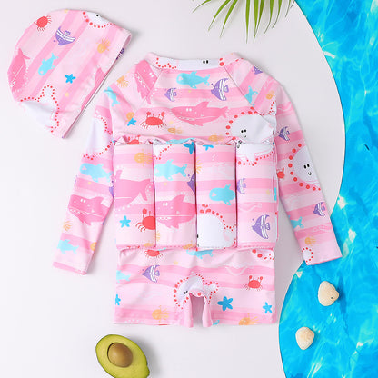 Kids Buoyancy Swimwear | One-Piece Quick-Dry Swimsuit