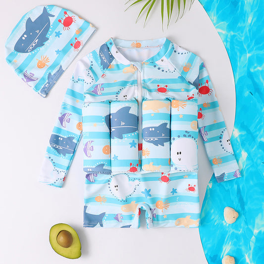 Kids Buoyancy Swimwear | One-Piece Quick-Dry Swimsuit