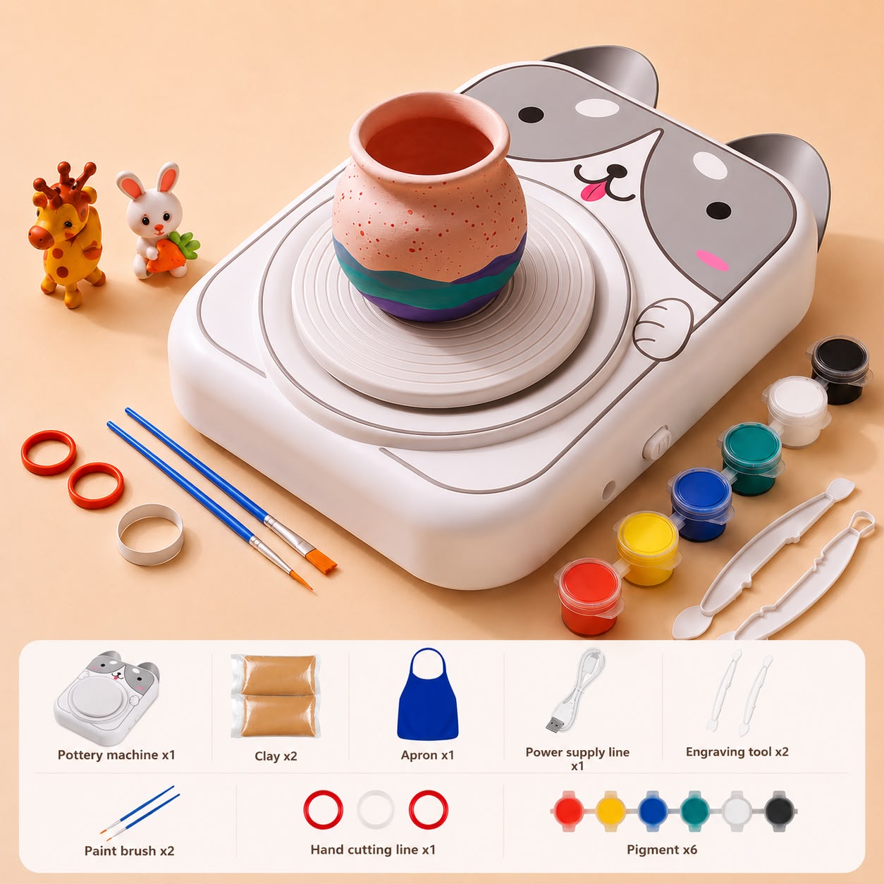 Creative Pottery Wheel Kit for Kids | DIY Art & Craft Set