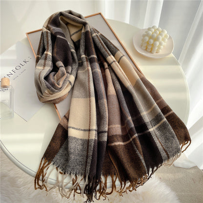 Luxora Lane™ Cozy Checked Winter Scarf