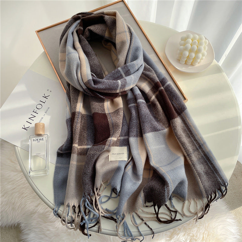 Luxora Lane™ Cozy Checked Winter Scarf