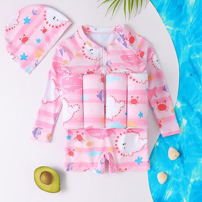 Kids Buoyancy Swimwear | One-Piece Quick-Dry Swimsuit