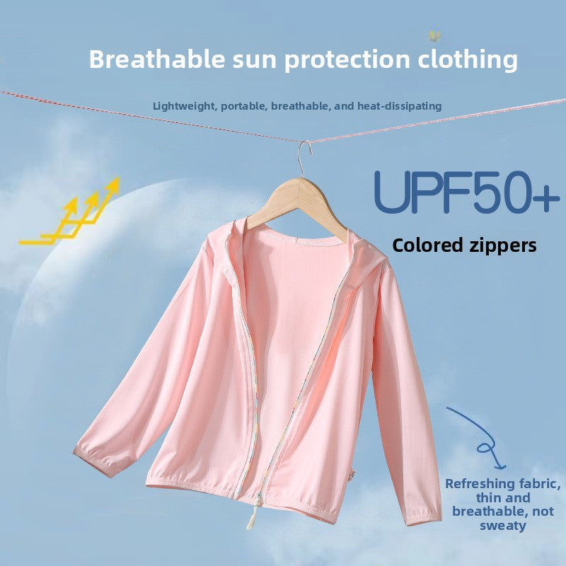 Kids UV Protection Hooded Jacket | Lightweight Summer Sun Coat