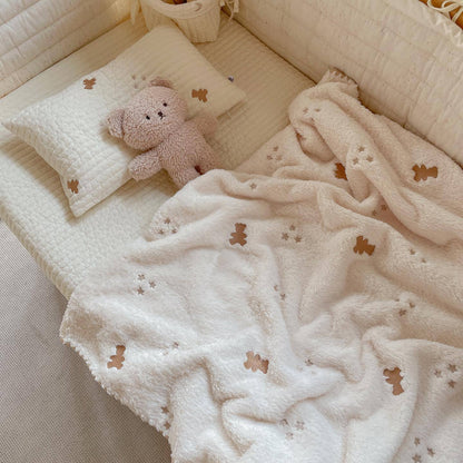 Luxora Lane soft flannel baby blanket, squirrel print